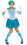 InCogneato Sailor Moon Mercury Teen Costume Teen One Size Fits Most