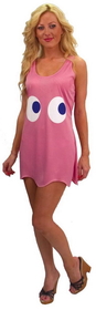 InCogneato ICN-60031-C Pac-Man &quot;Pinky&quot; Pink Deluxe Costume Tank Dress Adult/Teen Standard