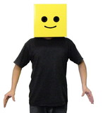 Seasonal Visions ICN-75614-C Male Yellow Brickman Costume Box Head