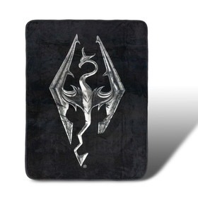 Just Funky Skyrim Dragon Emblem 45" x 60" Fleece Throw Blanket