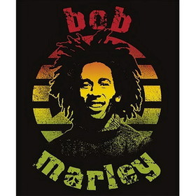 Just Funky JFL-BOB-BL-4760-C Bob Marley Circle Micro Raschel 45"x60" Fleece Throw Blanket