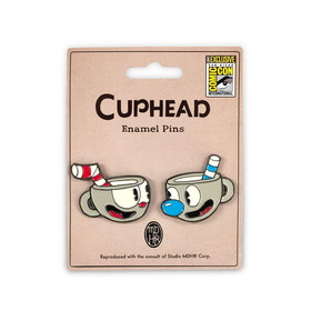 Just Funky JFL-BTN-16929-C Cuphead Collectible Pin 2-Pack, SDCC '17 Exclusive