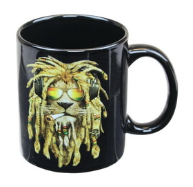 Just Funky JFL-CMG-RESMOKIN-C Reggae Lion 11oz Coffee Mug