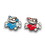 Just Funky Cuphead & Mugman In Planes Exclusive Enamel Collector Pin Set