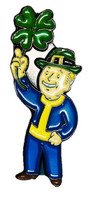 Just Funky JFL-FALL-BTN-16881-C Fallout Lucky Vault Boy Collectible Pin, SDCC '17 Exclusive