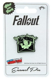Just Funky Fallout "You Are Invited" Glow In The Dark Enamel Collector Pin