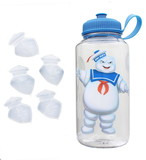 Just Funky JFL-GBST-H2O-13683-C Ghostbusters Stay Puft 32oz Plastic Water Bottle w/ Ice Cube Molds