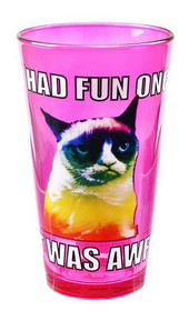 Just Funky JFL-GCGLS4746-C Grumpy Cat Fun 16oz Pint Glass