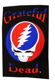 Just Funky JFL-GDTAP4980-C Grateful Dead Skull Logo 60"x90" Black Tapestry