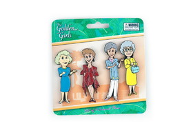 The Golden Girls 4-Piece Enamel Pin Set, Rose, Blanche, Sophia, Dorothy, Toynk Exclusive