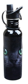 Just Funky JFL-H20BLACKGREE-C Black Cat Water Bottle