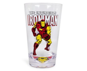 Just Funky JFL-MARVCACR6040-C Marvel Retro Iron Man 16oz Shatter-Proof Acrylic Cup
