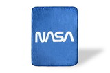 Just Funky JFL-NASA-BL-17882-C Nasa Logo Fleece Soft Throw Blanket, Large Nasa Blanket, 60 X 45 Inches