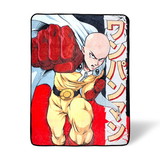 Just Funky JFL-OPM-BL-27236-C One-Punch Man Fleece Throw Blanket | 45 x 60 Inches