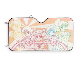 Just Funky JFL-SAILMSUN-24754-C Sailor Moon SuperS Characters Sunshade for Car Windshield | 58 x 28 Inches