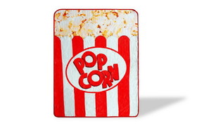 Movie Popcorn Fleece Throw Blanket, Popcorn Box Blanket, 60 x 45 Inches