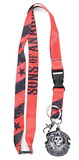 Just Funky JFL-SOA-LYD-1800-C Sons of Anarchy Stars & Stripes Charm Lanyard