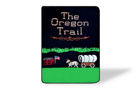 Just Funky JFL-TOT-BL-26293-C The Oregon Trail Video Game Large Fleece Throw Blanket, 60 X 45 Inches