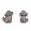 Just Funky JFL-YOI-PIN-16195-C Yuri on Ice Blue and Brown Poodles Enamel Collector Pin Set
