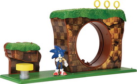 Jakks Pacific JKP-403934-C Sonic The Hedgehog Green Hill Zone 2.5 Inch Figure Playset