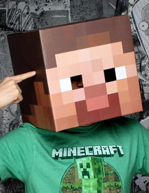 JINX JNX-10008-C Minecraft 12" Steve Head Costume Mask