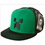 JINX JNX-10030-C Minecraft Creeper Face Premium Snap Back Hat Green/Black
