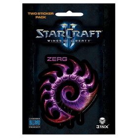 Jinx StarCraft II: Wings of Liberty Multi-size Sticker 2-Pack: Zerg, Purple