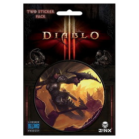 Jinx Diablo III 3" Round Sticker 2-Pack: Demon Hunter Class