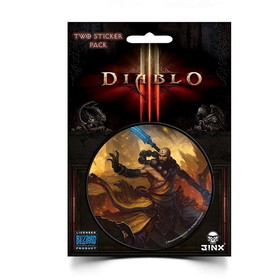Jinx Diablo III 3" Round Sticker 2-Pack: Monk Class