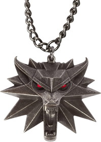 JINX JNX-6437-C The Witcher 3 White Wolf Medallion LED Necklace