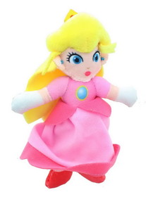 Johnny's Toys JOH-8N-000PP-PEA-C Super Mario 7 Inch Character Plush | Princess Peach