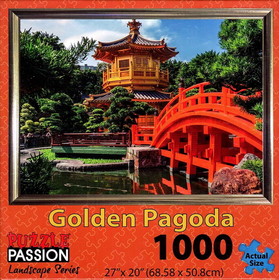 JPW JPW-80801_8226-C Golden Pagoda 1000 Piece Landscape Jigsaw Puzzle