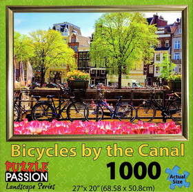 JPW JPW-80801_8233-C Bicycles By Canal 1000 Piece Landscape Jigsaw Puzzle