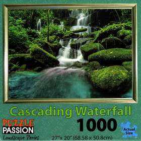 JPW JPW-80801_8301-C Cascading Waterfall 1000 Piece Landscape Jigsaw Puzzle