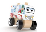 J'adore JRE-832159AMB-C J'adore Ambulance Wooden Stacking Toy