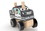 J'adore JRE-832159POL-C J'adore Police Car Wooden Stacking Toy