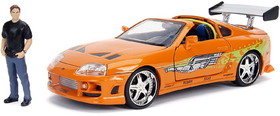 Fast & Furious Brian & Orange Toyota Supra 1:24 Die Cast Vehicle with Figure