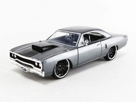 Jada Toys JTY-30745-C Fast & Furious Dom'S Grey 1970 Plymouth Road Runner 1:24 Die Cast Vehicle