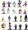 Jada Toys JTY-32329-C Minecraft Nano Metalfigs 20 Pack Wave 4, 1.65 Inch Die-Cast Metal Figures