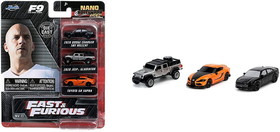 Jada Toys JTY-32481-C Fast and Furious 9 Nano Hollywood Rides 3-Pack | Set A