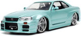 Jada Toys JTY-32608-C The Fast and the Furious Brians Nissan Skyline GT-R R34 1:24 Die Cast Vehicle