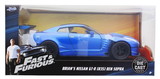 Jada Toys JTY-98271-C Fast & Furious 1:24 Diecast Vehicle: Brian's Nissan GT-R (R35) Bensopra, Blue