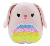 Kellytoy KTY-SQE22-8-A_PNK-C Squishmallow 8 Inch Plush | Bop The Pink Bunny With Rainbow Tummy