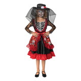 Lacalaca Costumes Roses & Skull Catrina Premium Child Costume
