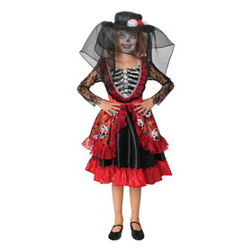 Lacalaca Costumes Roses & Skull Catrina Premium Child Costume