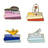 Loungefly LFY-WDPN2786-C Disney Princess Books 4 Piece Collector Enamel Pin Set
