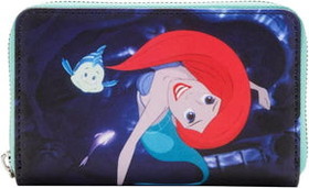 Loungefly LFY-WDWA2174-C Disney The Little Mermaid Princess Scenes Zip Around Wallet