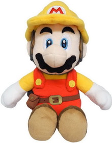 Little Buddy LTB-1731-C Super Mario All Star Collection 9.5 Inch Plush, Builder Mario