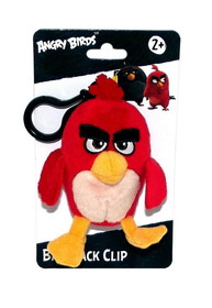 License 2 Play Inc Angry Birds Movie 4.5" Plush Clip On: Red