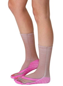 Living Royal Flip Flops (Tan) Photo Print Crew Socks